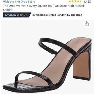 Black to strap high heeled sandal